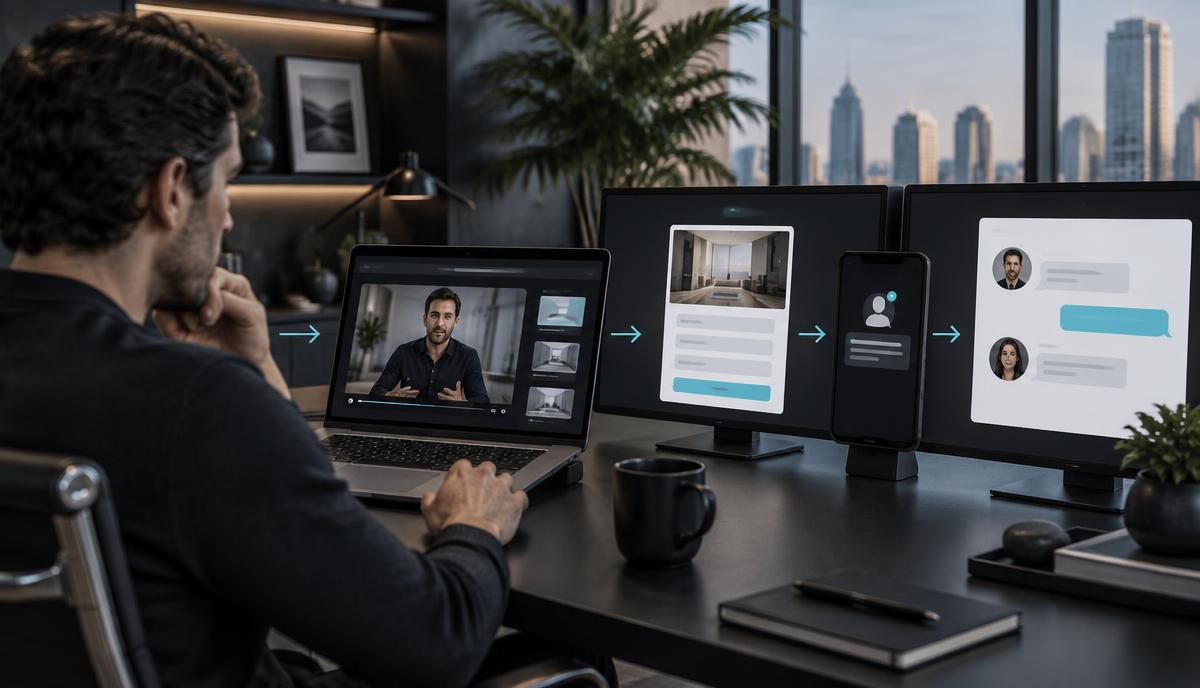 Digital Twin content moving into a lead form and customer conversation